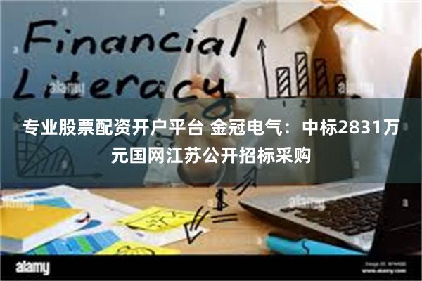 专业股票配资开户平台 金冠电气：中标2831万元国网江苏公开招标采购