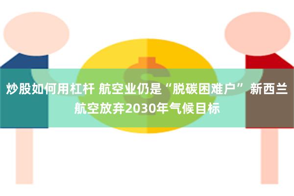 炒股如何用杠杆 航空业仍是“脱碳困难户” 新西兰航空放弃2030年气候目标