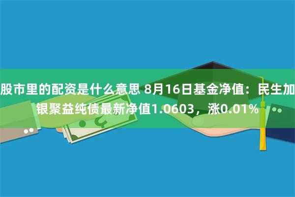 股市里的配资是什么意思 8月16日基金净值：民生加银聚益纯债最新净值1.0603，涨0.01%