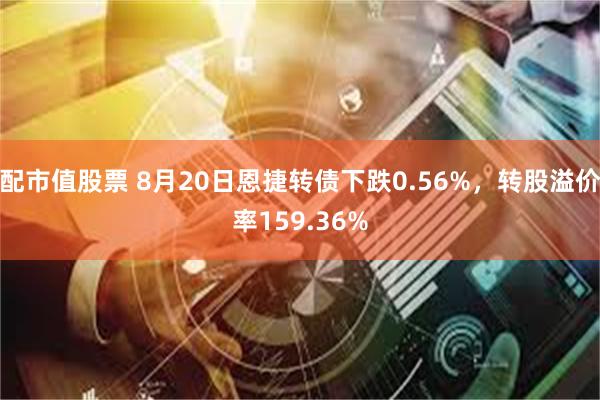 配市值股票 8月20日恩捷转债下跌0.56%，转股溢价率159.36%