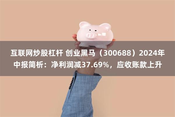 互联网炒股杠杆 创业黑马（300688）2024年中报简析：净利润减37.69%，应收账款上升