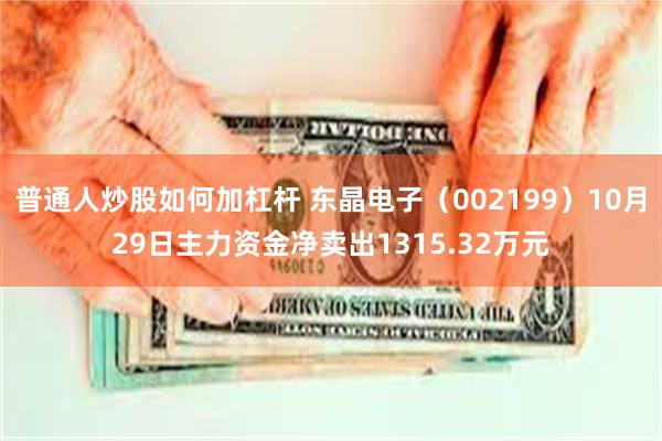 普通人炒股如何加杠杆 东晶电子（002199）10月29日主力资金净卖出1315.32万元