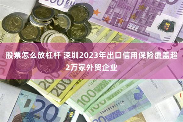 股票怎么放杠杆 深圳2023年出口信用保险覆盖超2万家外贸企业