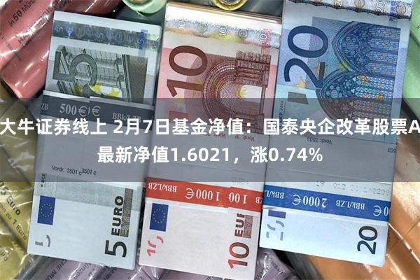 大牛证券线上 2月7日基金净值：国泰央企改革股票A最新净值1.6021，涨0.74%